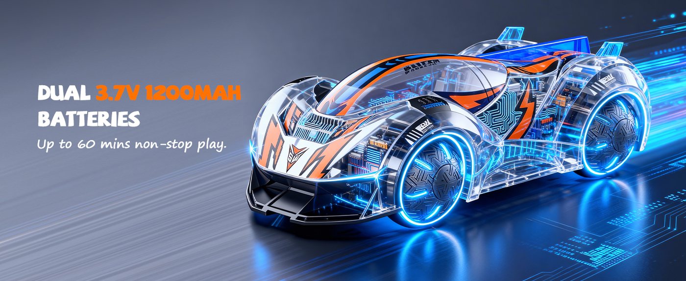 AEROQUEST spherical-wheel stunt car with dual 1200mAh batteries